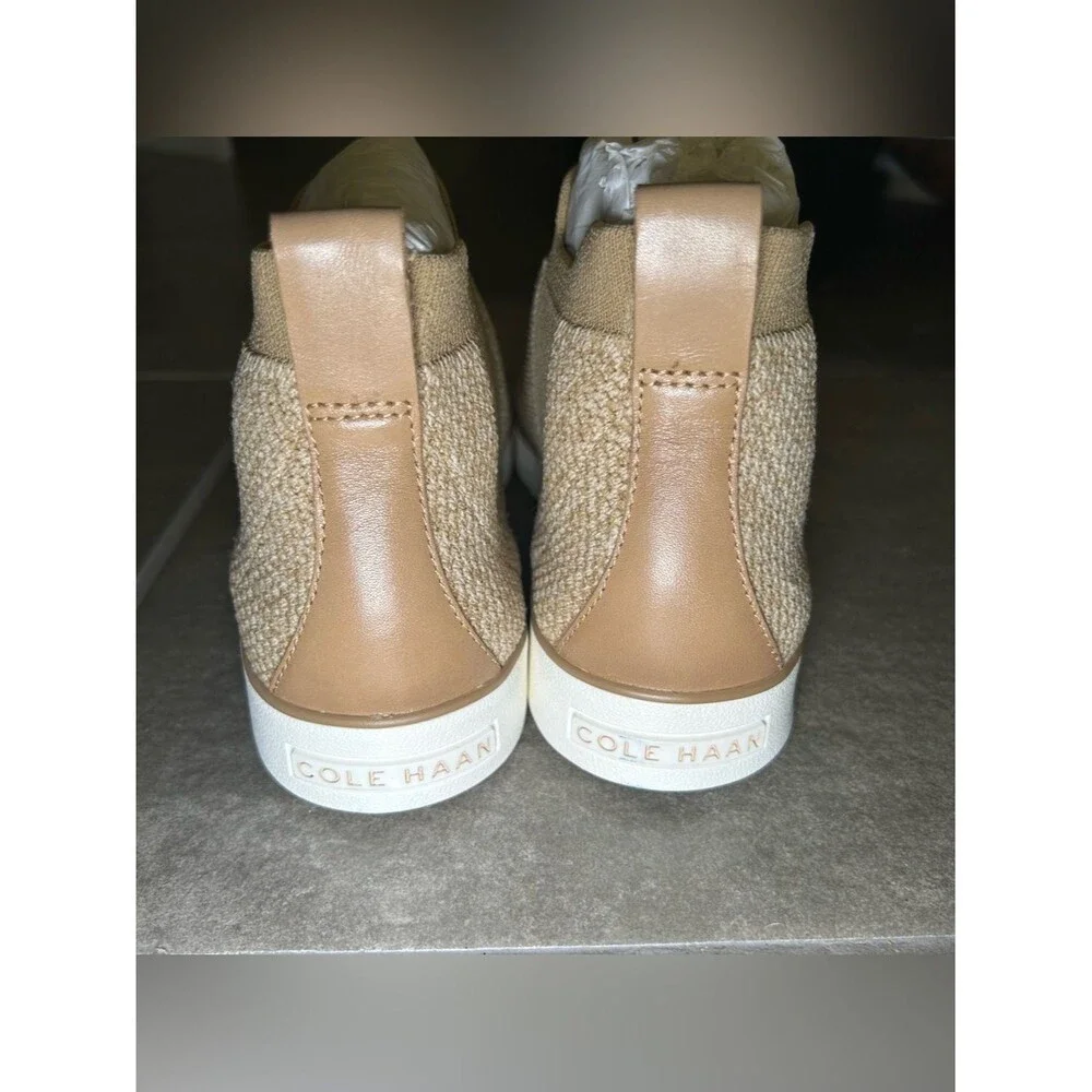 NEW Cole Haan Nantucket Neutral Knit Slip On Ankle Boots Women’s Shoe Size 6.5 B